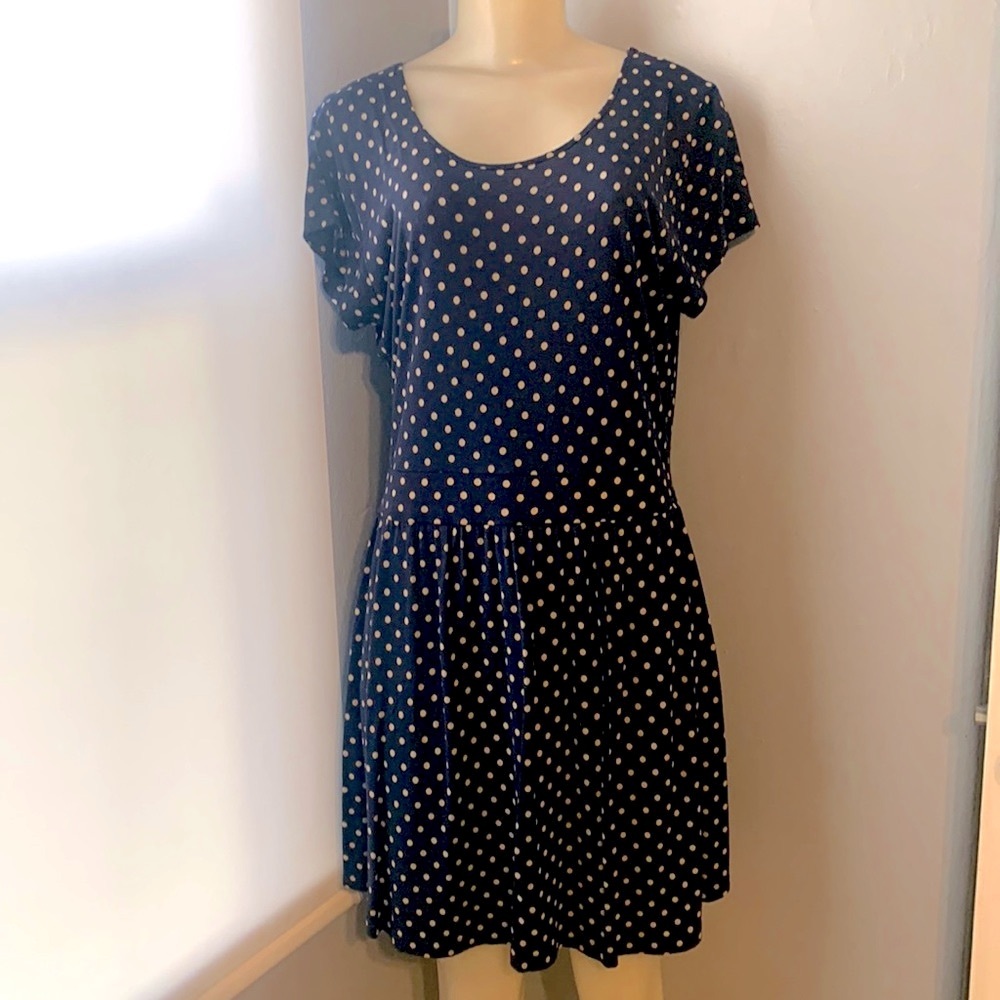 Blue and beige dress